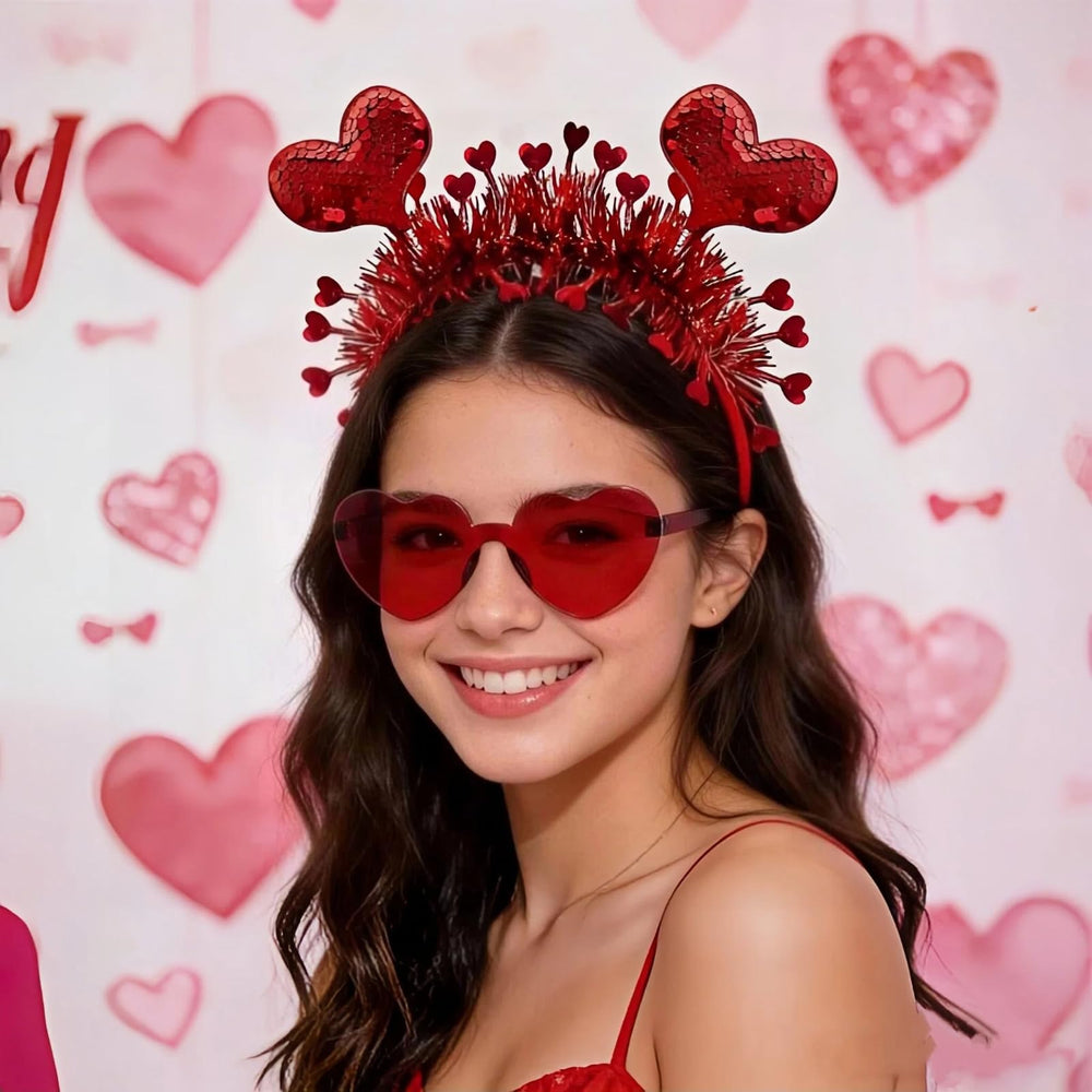 Asikkon diadema de corazón doble, diseño elegante para eventos