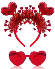 Asikkon diadema de corazón rojo para ocasiones románticas