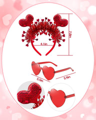 Asikkon gafas de corazón rojo, complemento perfecto para fiestas