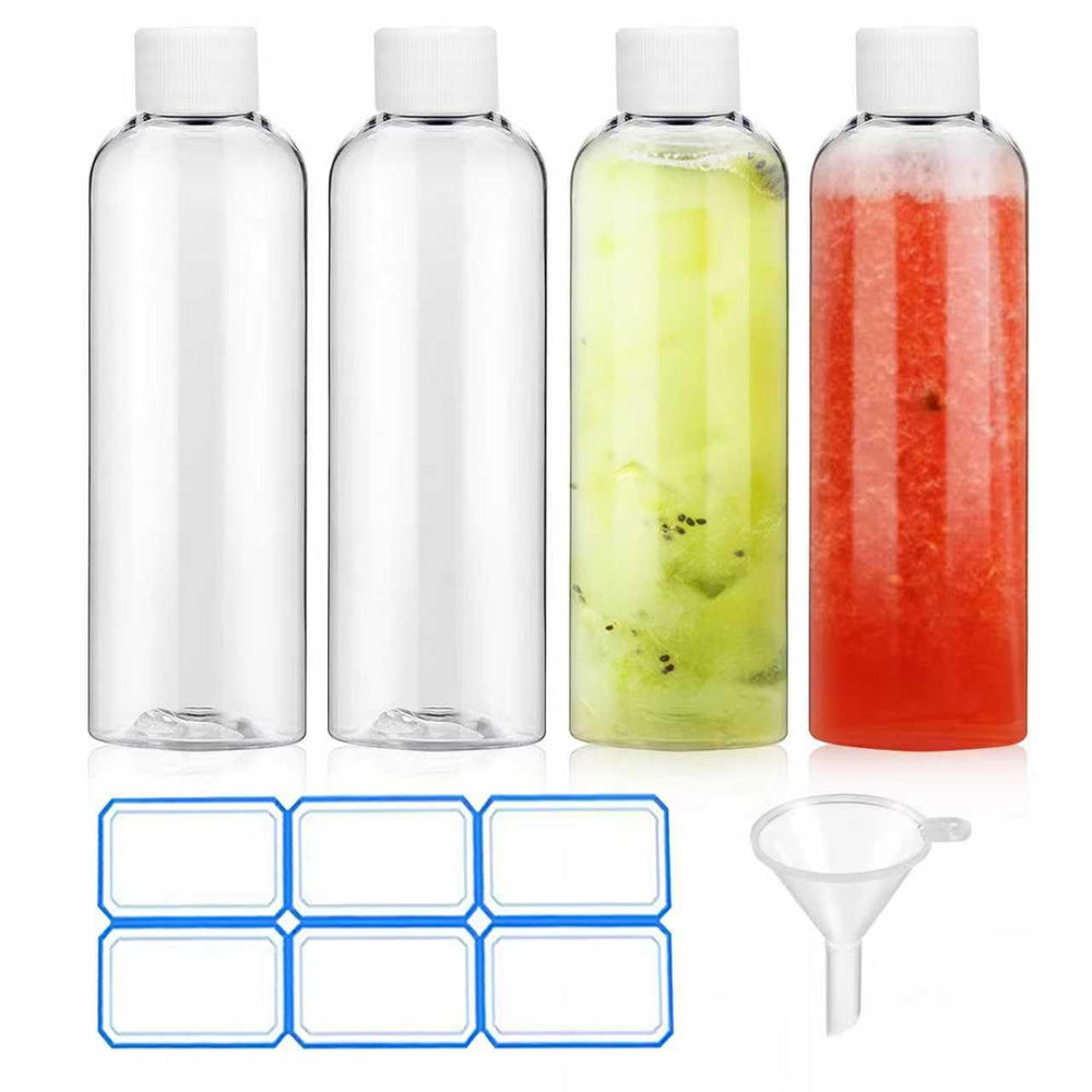 AskBed botellas de viaje 100 ml claras con tapa, para llevar líquidos.