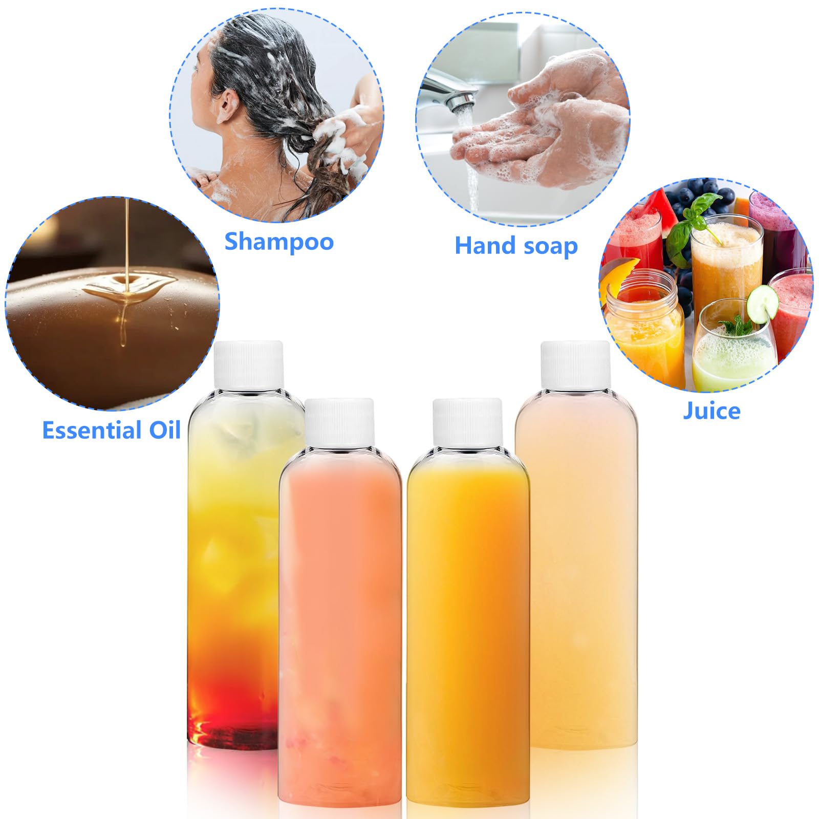 Uso versátil para jugos, aceites esenciales y cosméticos personales.