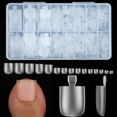 ASONRL Gel X Tips para dedos de los pies, cobertura total y acabado mate suave.