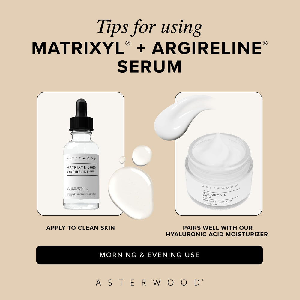 Asterwood Matrixyl 3000, envase de vidrio que mantiene la fórmula estable.