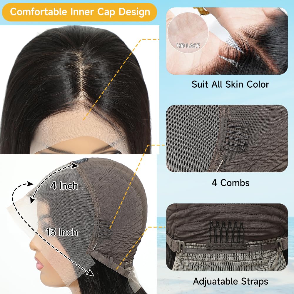 ASUTTRY look destacado con pelo humano de alta calidad y caída suave