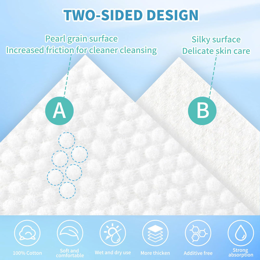 Ataraxia: toallas faciales desechables XL doble cara para limpieza y refresco.