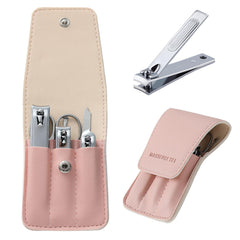 Atimier cortaúñas con estuche de cuero PU, ideal para llevar en el bolso.