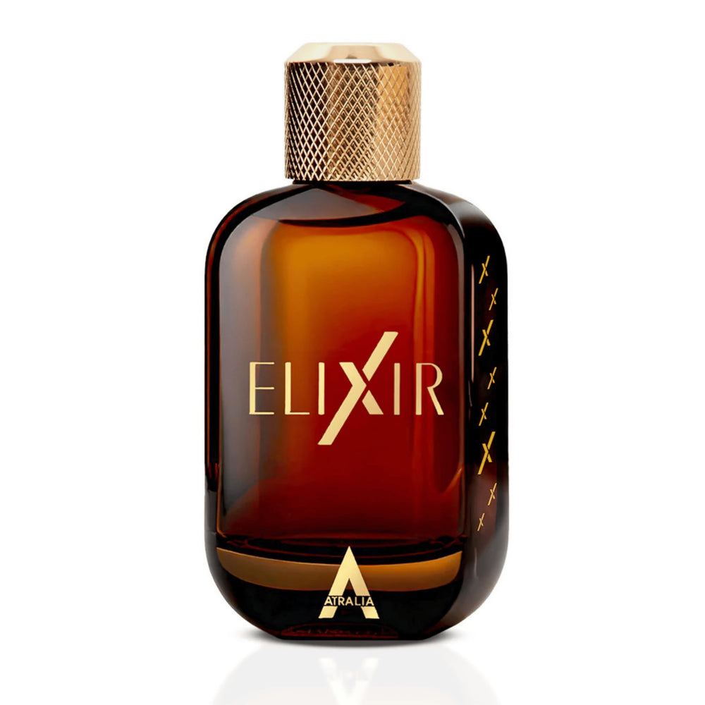 Atralia Elixir envase moderno que inspira confianza en cualquier ocasión.