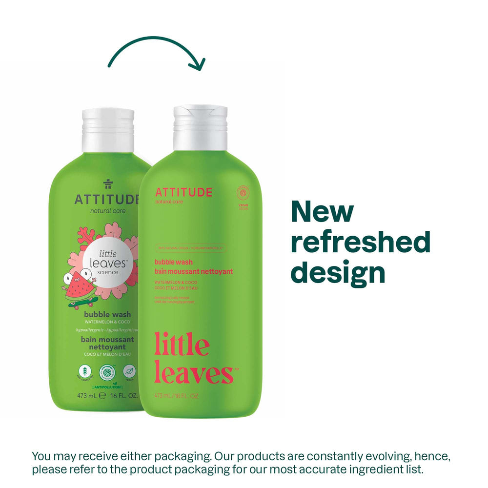ATTITUDE Bubble Bath para niños, burbujas ricas que limpian suavemente