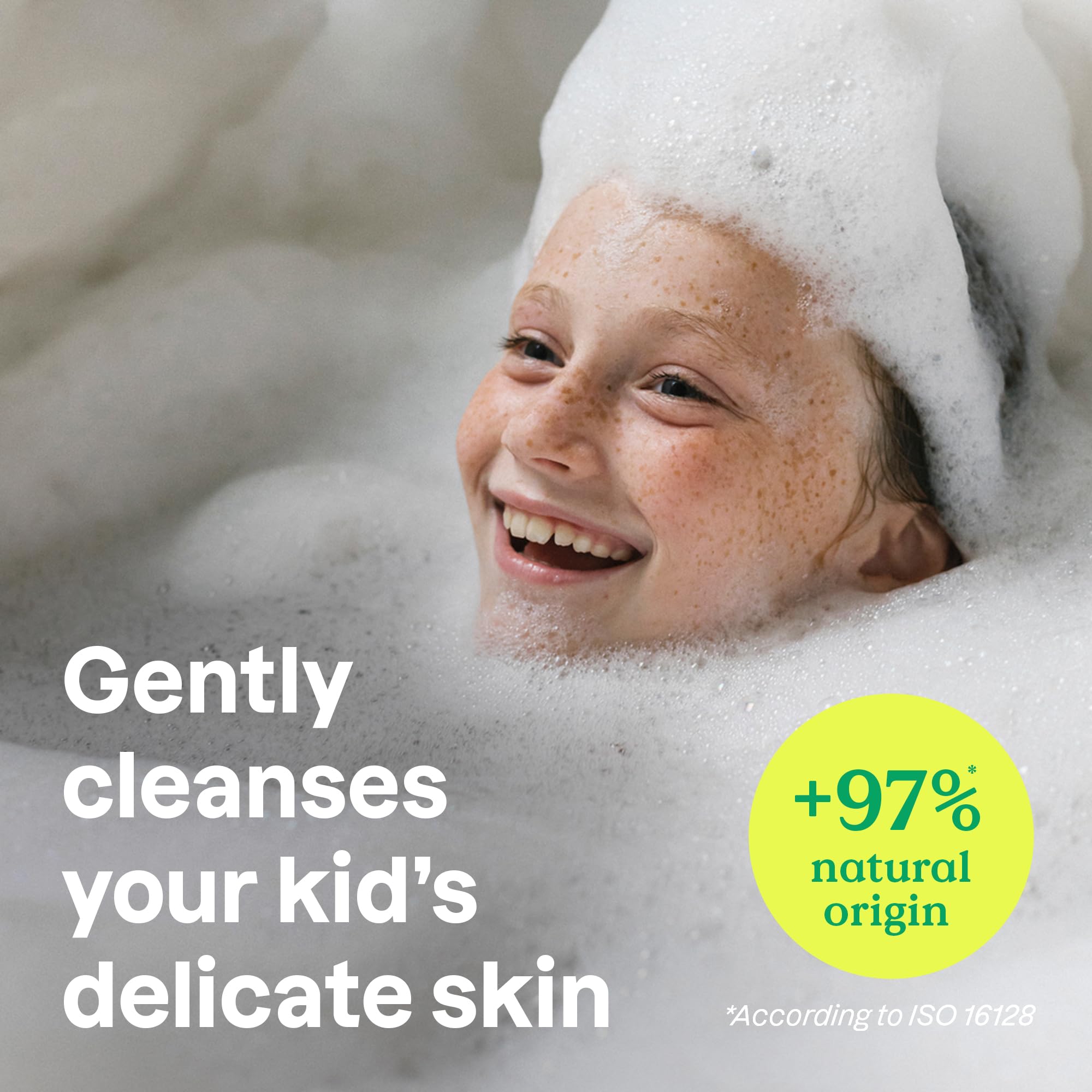 ATTITUDE Bubble Bath para niños, extracto de hoja de arándano para cuidado suave