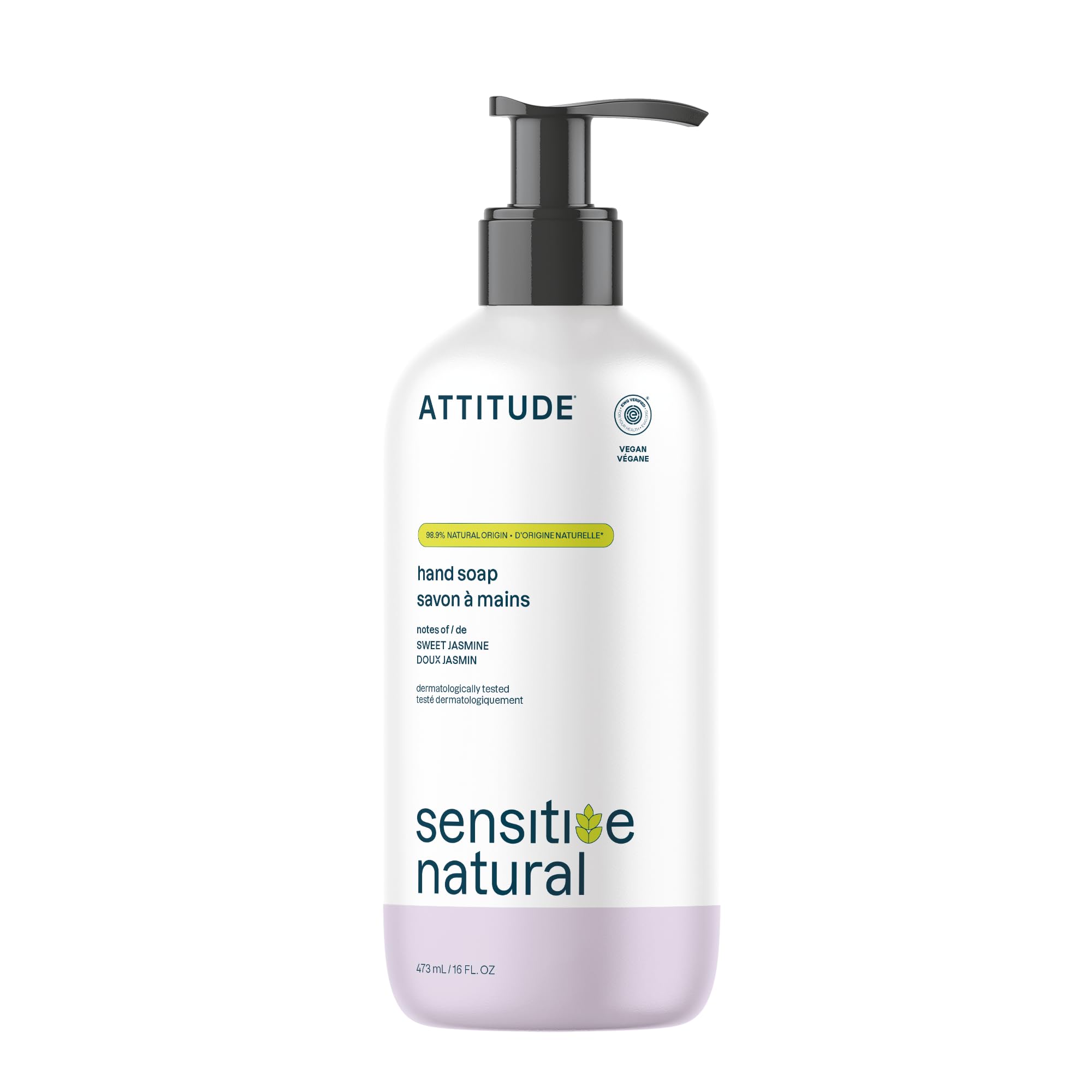 ATTITUDE Jabón Manos sensible avena: limpieza suave para piel sensible y calmada