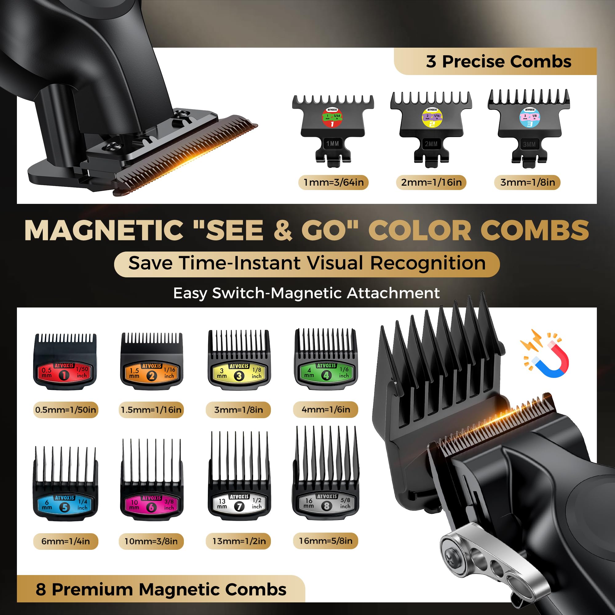 ATVOXIS kit profesional con accesorios completos para barberos