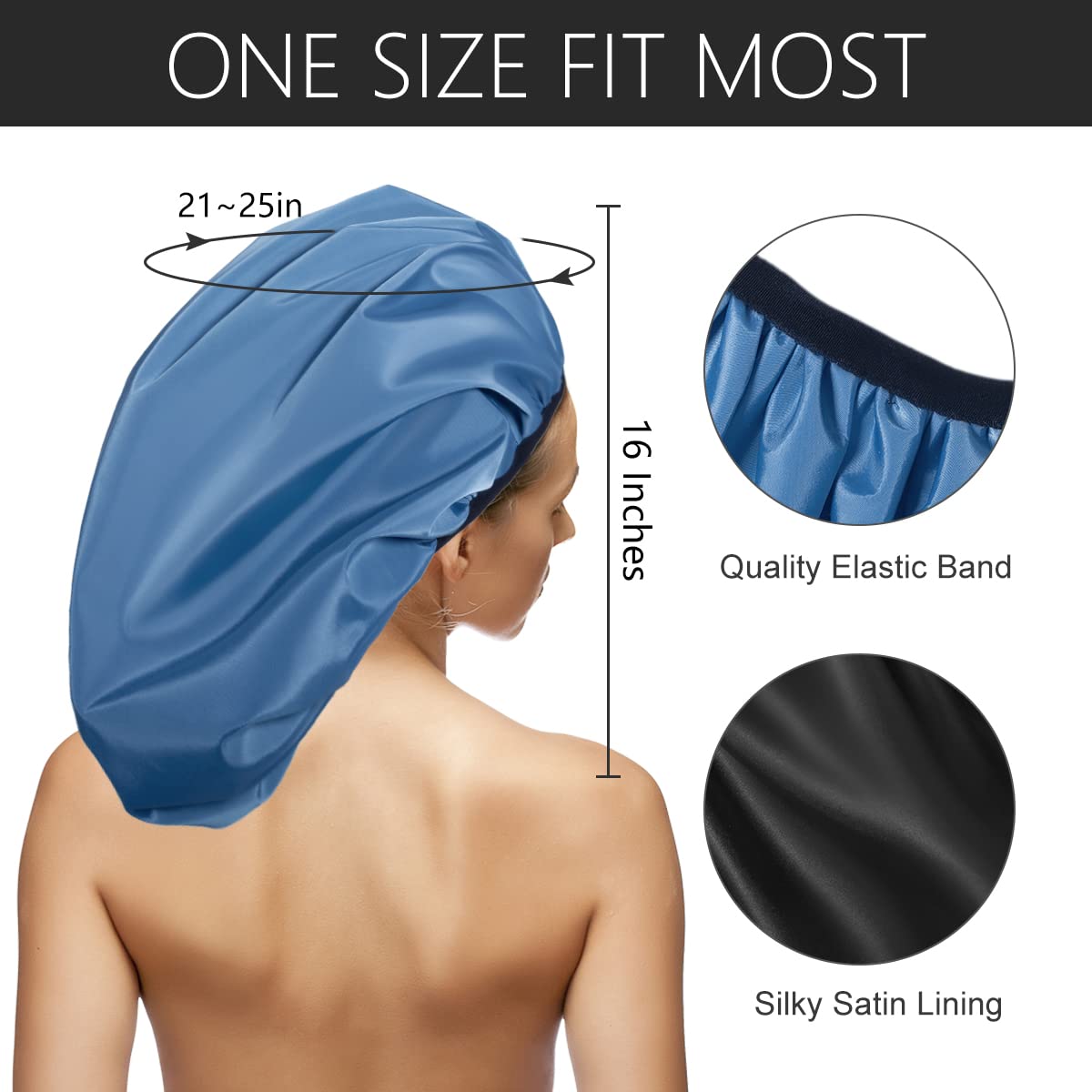 Gorro de ducha Auban exterior impermeable evita filtraciones durante la ducha