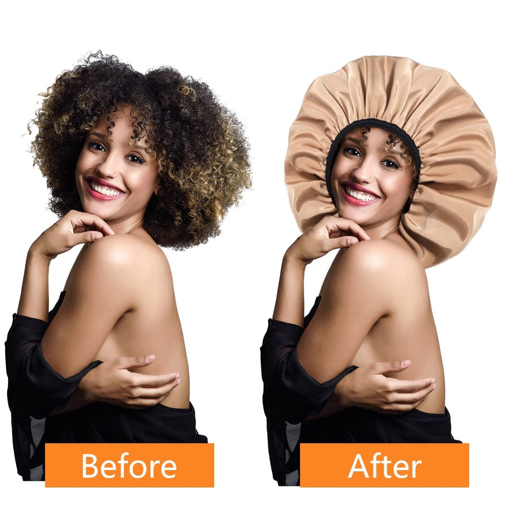 Espacio cómodo para cabello largo y trenzas con forro satinado.