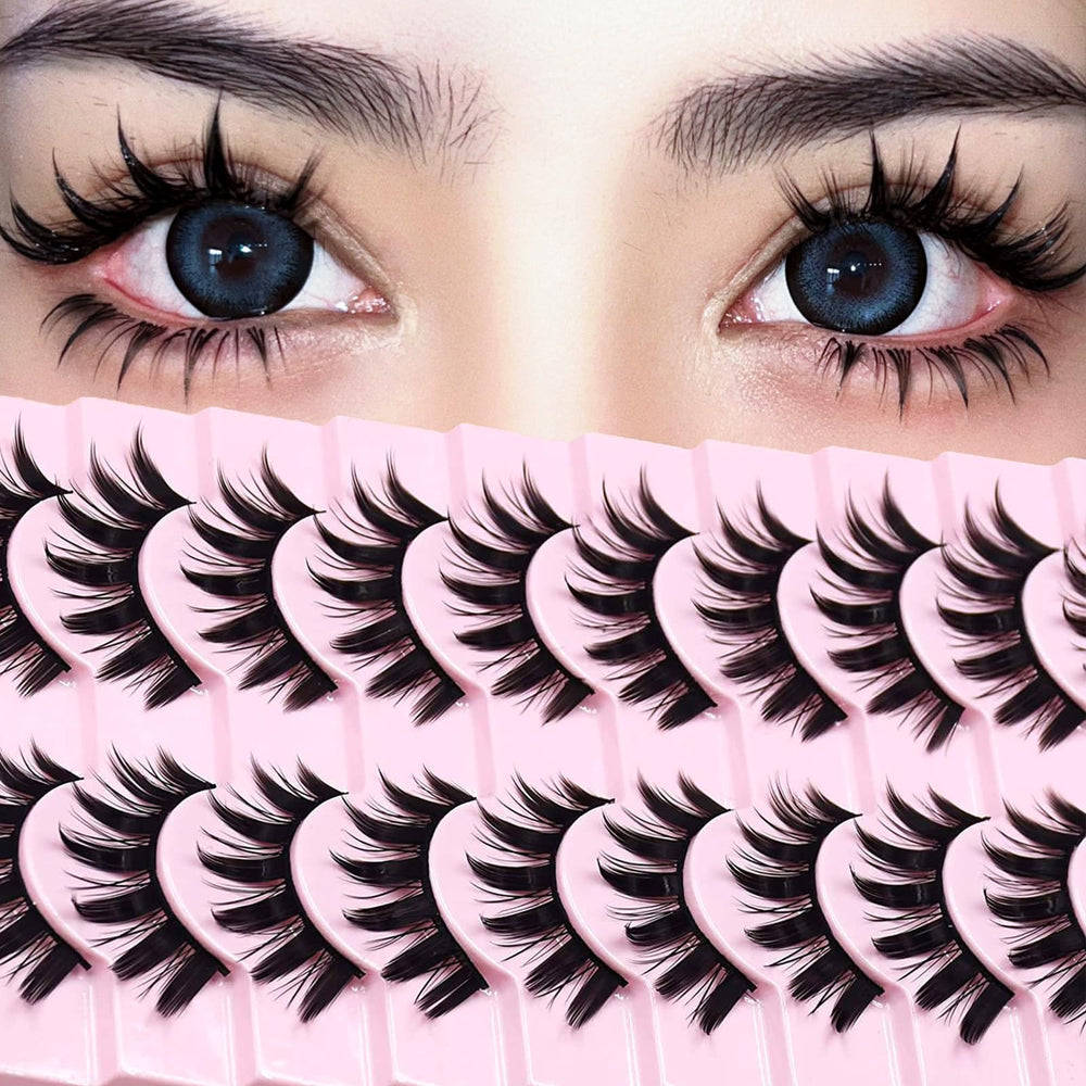 Augenli Pestañas Manga Espiga 10 pares para un look audaz y definido.