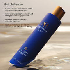Augustinus Bader Champú crema rico; textura cremosa para cabello suave y sedoso.