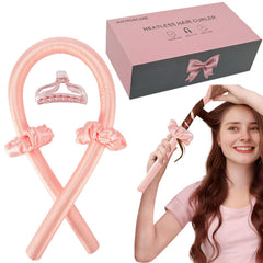 AUITRONCARE bigudíes sin calor rosa para rizos suaves y naturales