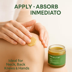 Pomada NMD de Aultink con hojas de guanabana para cuidado de la piel.