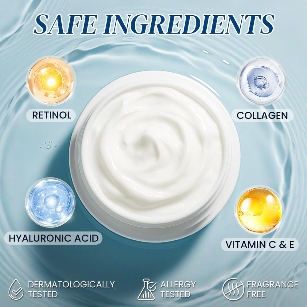 Textura cremosa de la crema facial Aunpoos para hidratación suave.
