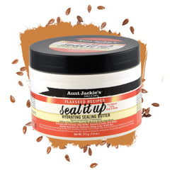 Aunt Jackie's Seal It Up muestra textura hidratante para cuidado diario.