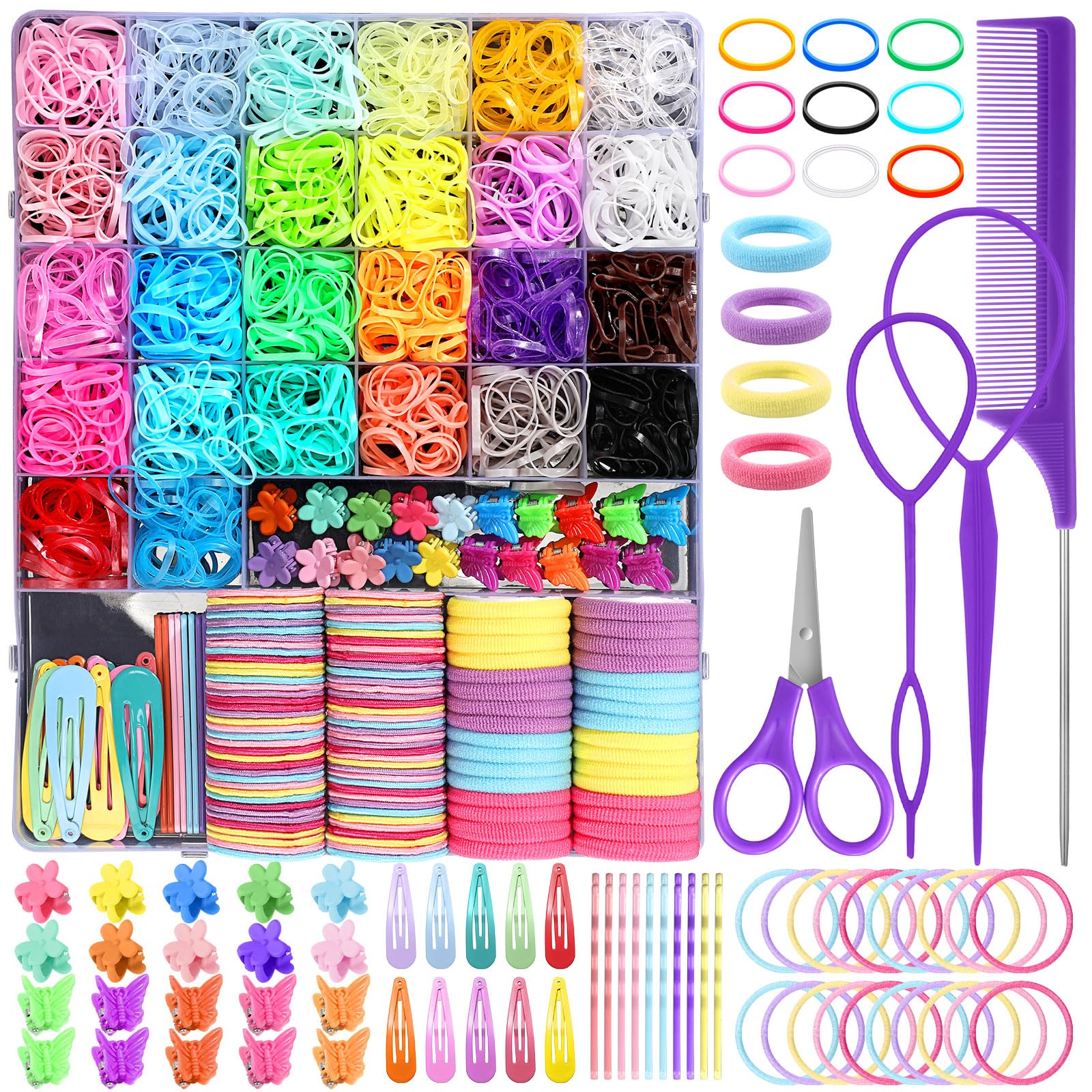 Elásticos para pelo Auroray en 26 colores, opciones para peinados diarios