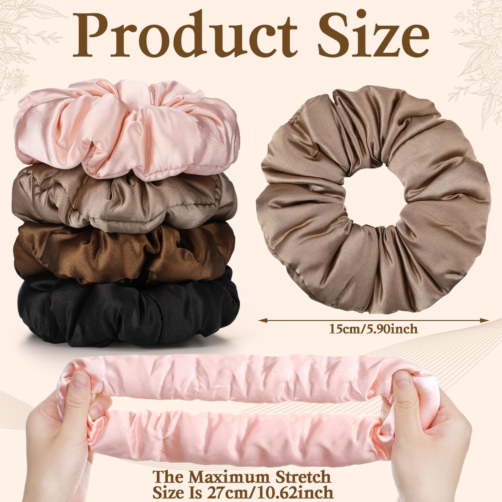 Auroray scrunchies satin-dormir suaves para dormir sin enredos.