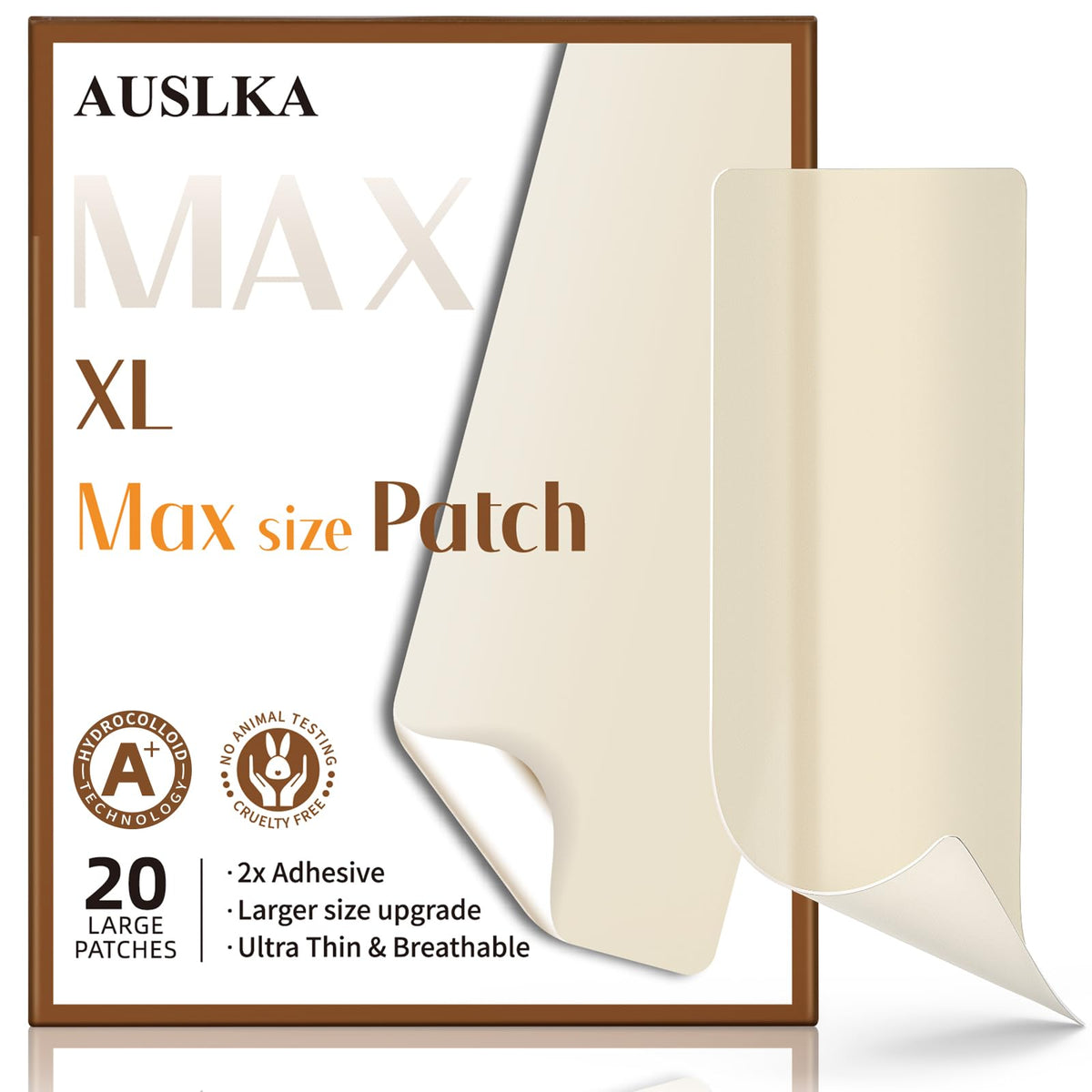 Parche XL AUSLKA para imperfecciones en la cara, cobertura discreta durante el día