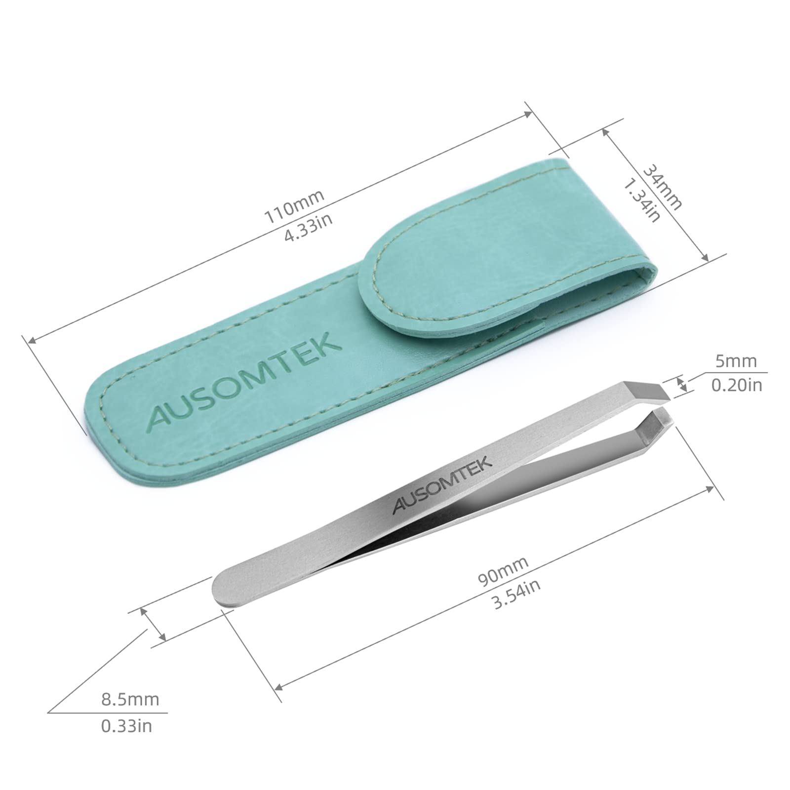 Herramienta Ausomtek para cejas y pestañas, retoques precisos.
