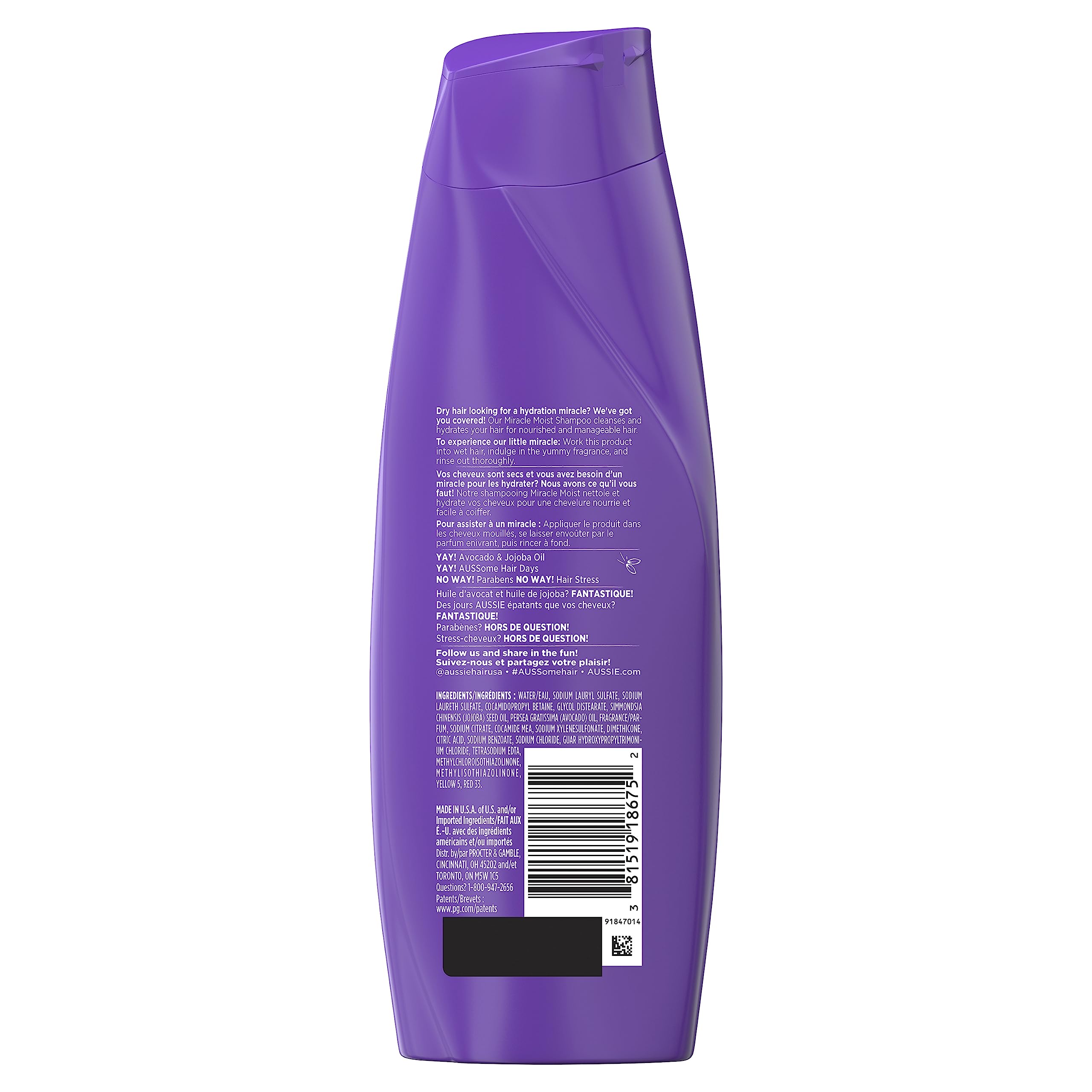 Cabello suave tras lavar con Aussie Miracle Moist