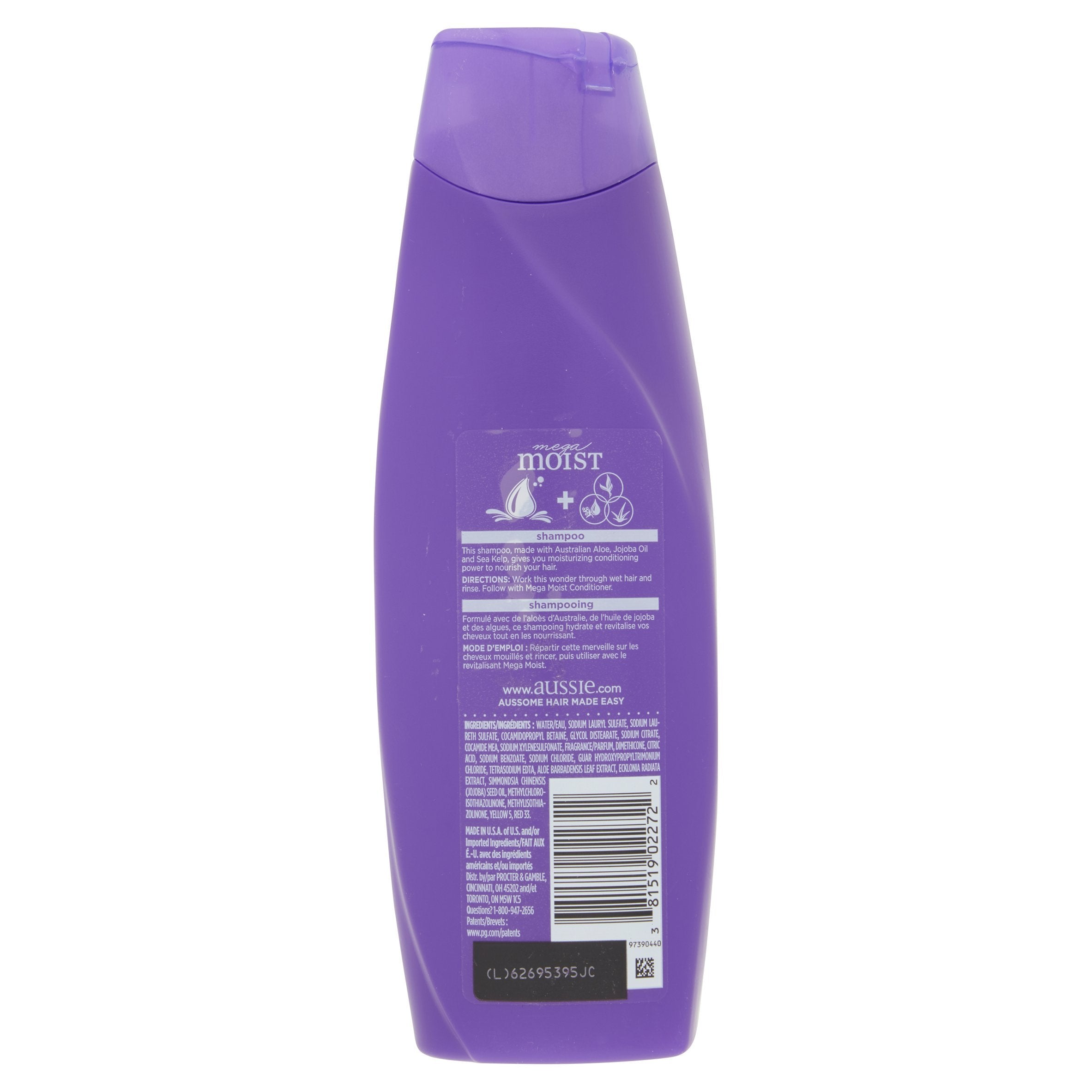 Cabello-hidratado tras lavado con champú Aussie.