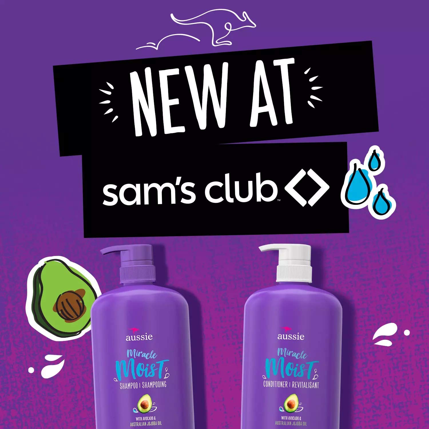 Acondicionador Aussie Miracle Moist botella: desenreda y aporta suavidad duradera.