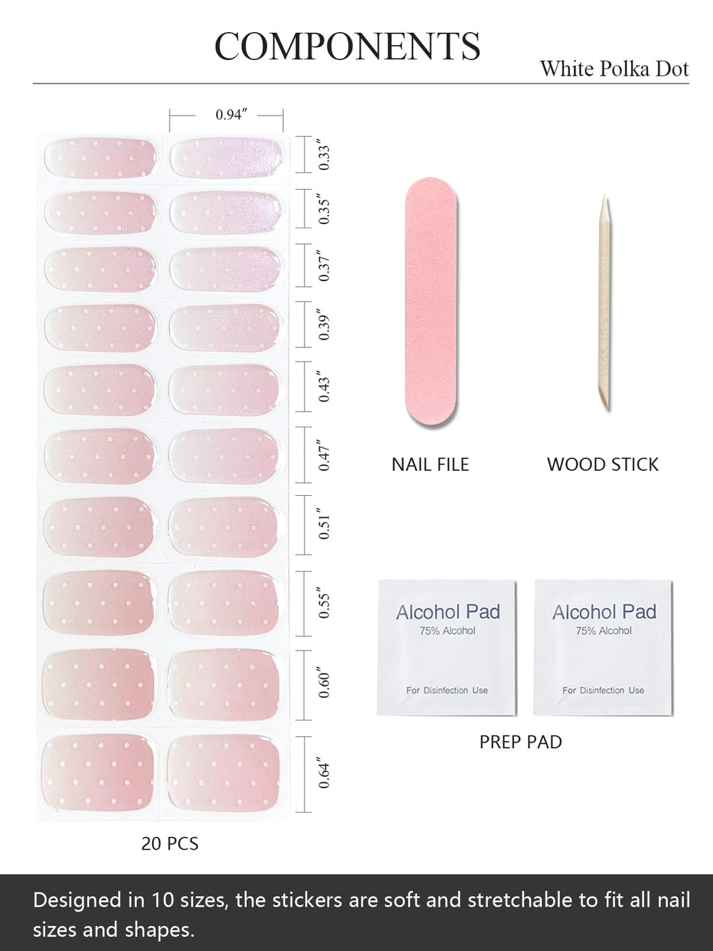 AutyaMee chrome gel nail strip for a shiny, long‑lasting finish.