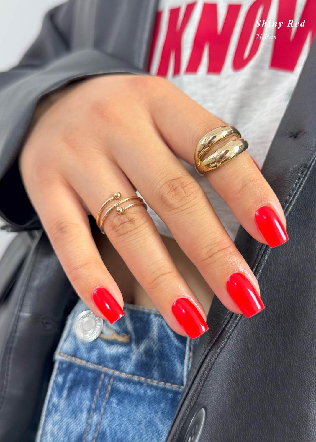 AutyaMee tiras de gel rojo intenso para manicura rápida en casa.