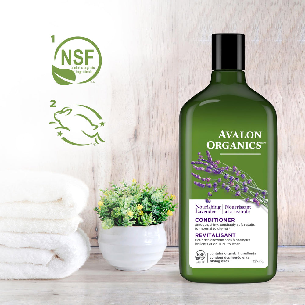 Acondicionador Avalon Organics ofrece brillo suave y mayor manejabilidad.