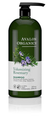 Champú Avalon Organics Romero, botella de 32 onzas para limpieza suave y volumen natural.
