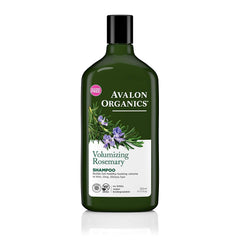 Avalon Organics Champú Romero: botella vertida para limpieza suave y aroma herbal.