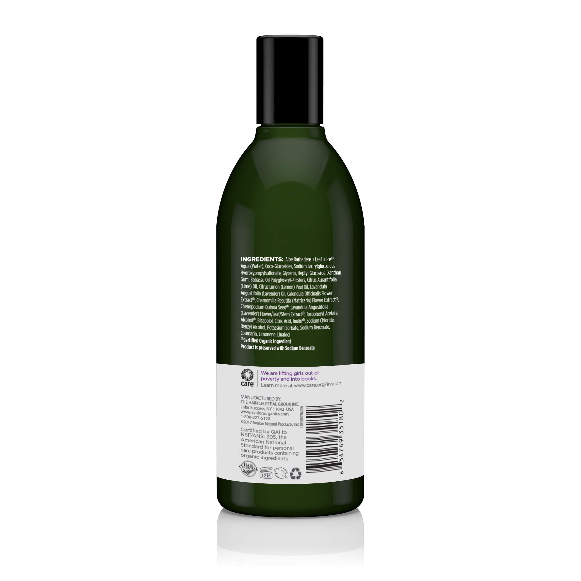 Espuma cremosa de Lavanda de Avalon Organics limpia suavemente la piel.