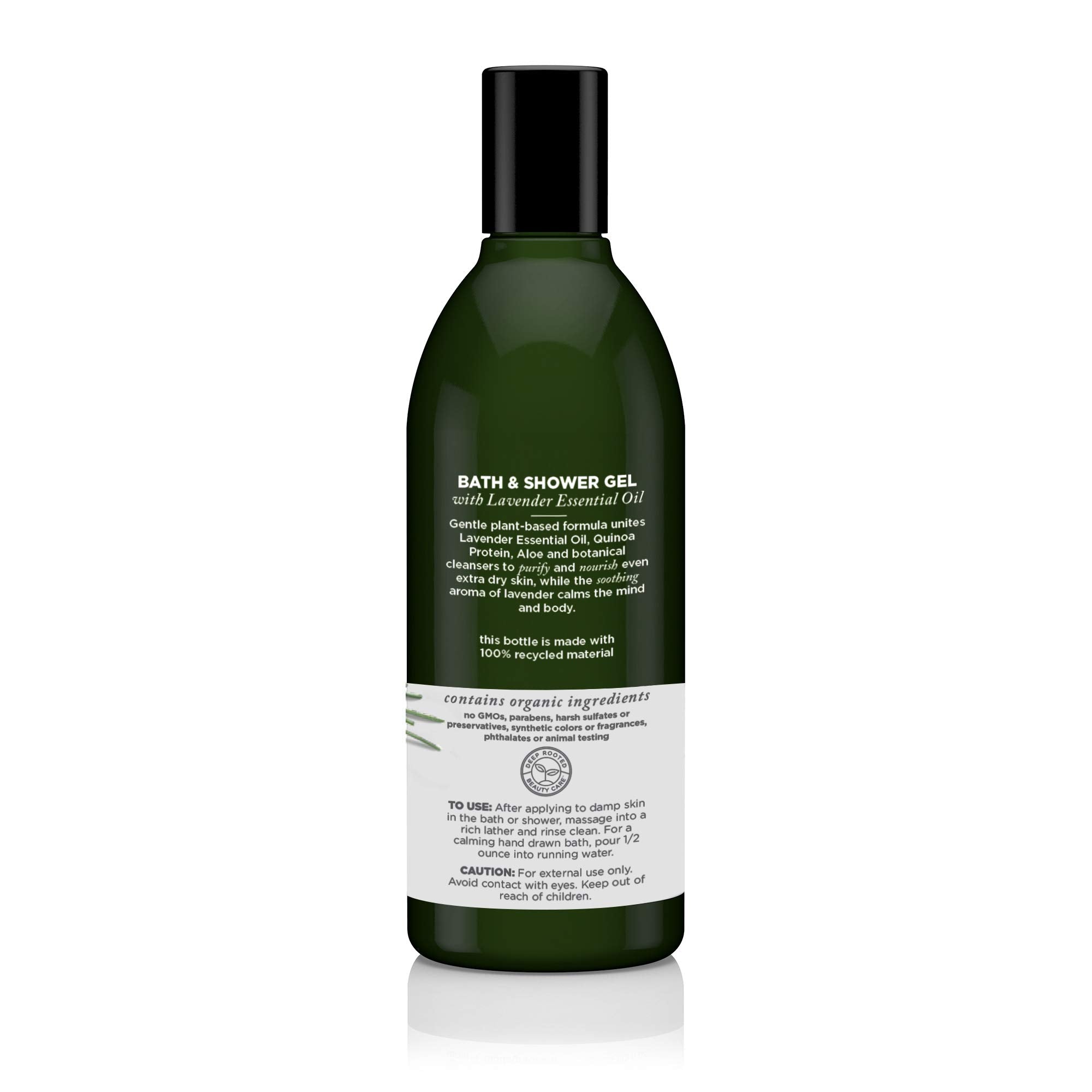 Etiqueta orgánica de Avalon Organics destaca formulación botánica.