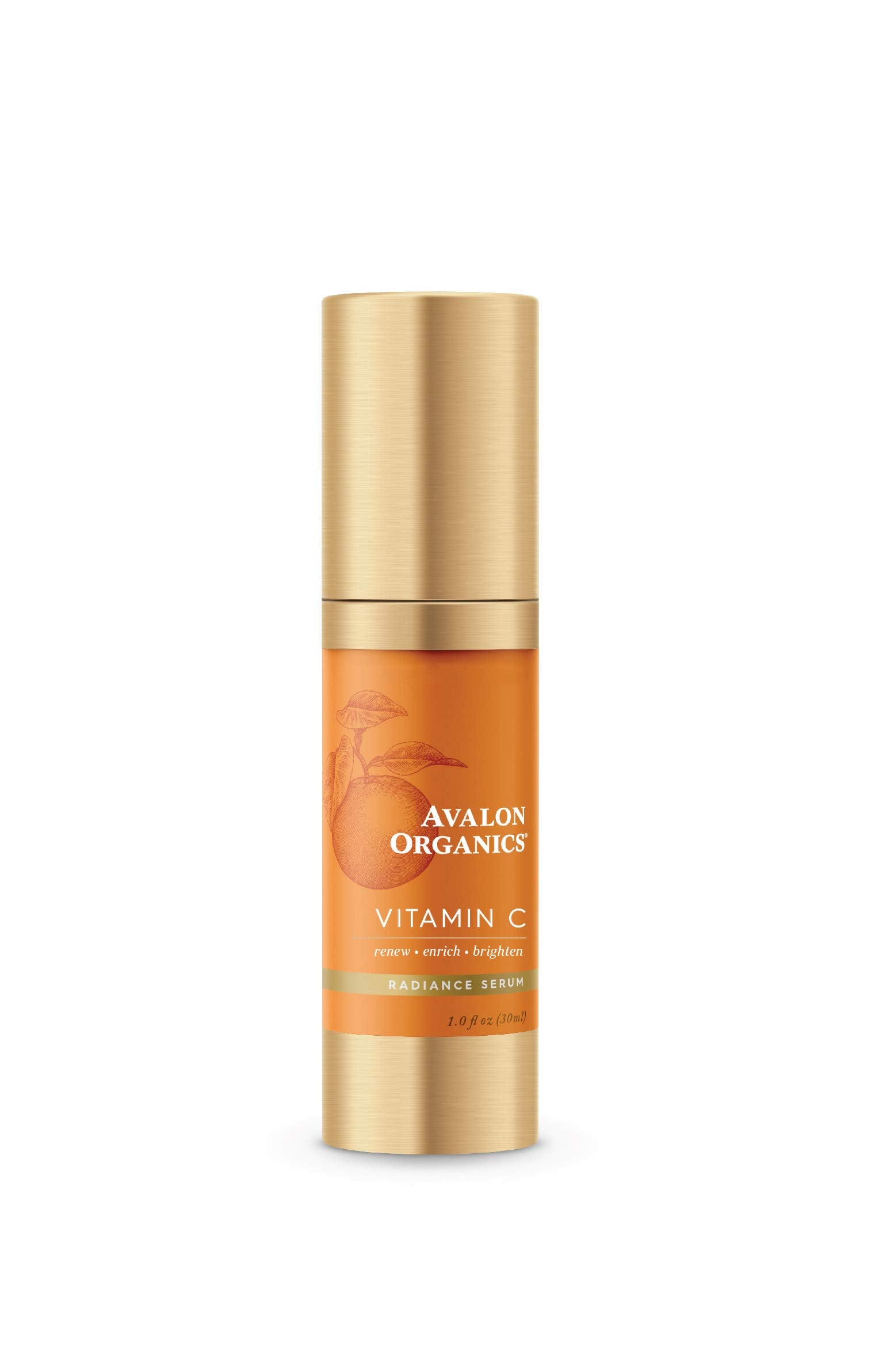 Avalon Organics Radiance Serum, botella de 30 ml para uso diario