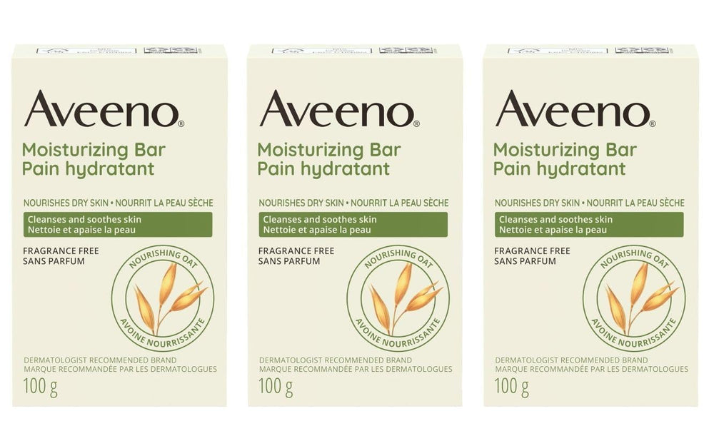 Aveeno Bar hidratante para piel seca: limpia suavemente y deja la piel suave.