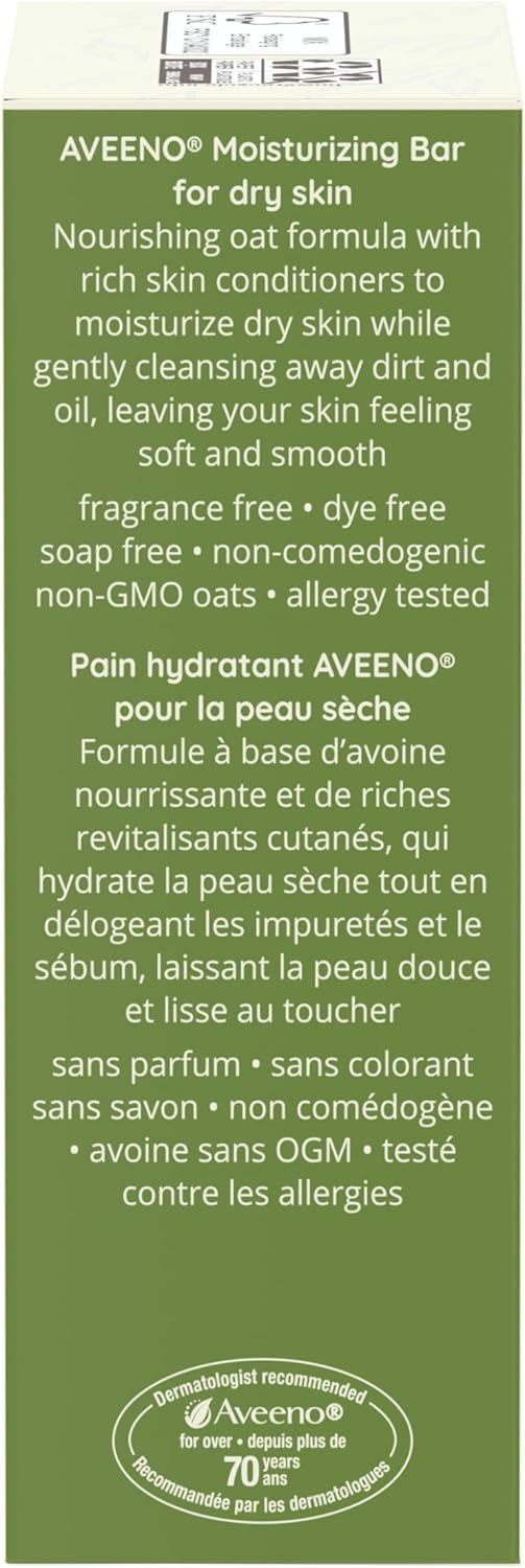 Aveeno Bar con proteínas y vitaminas: nutre durante la limpieza.
