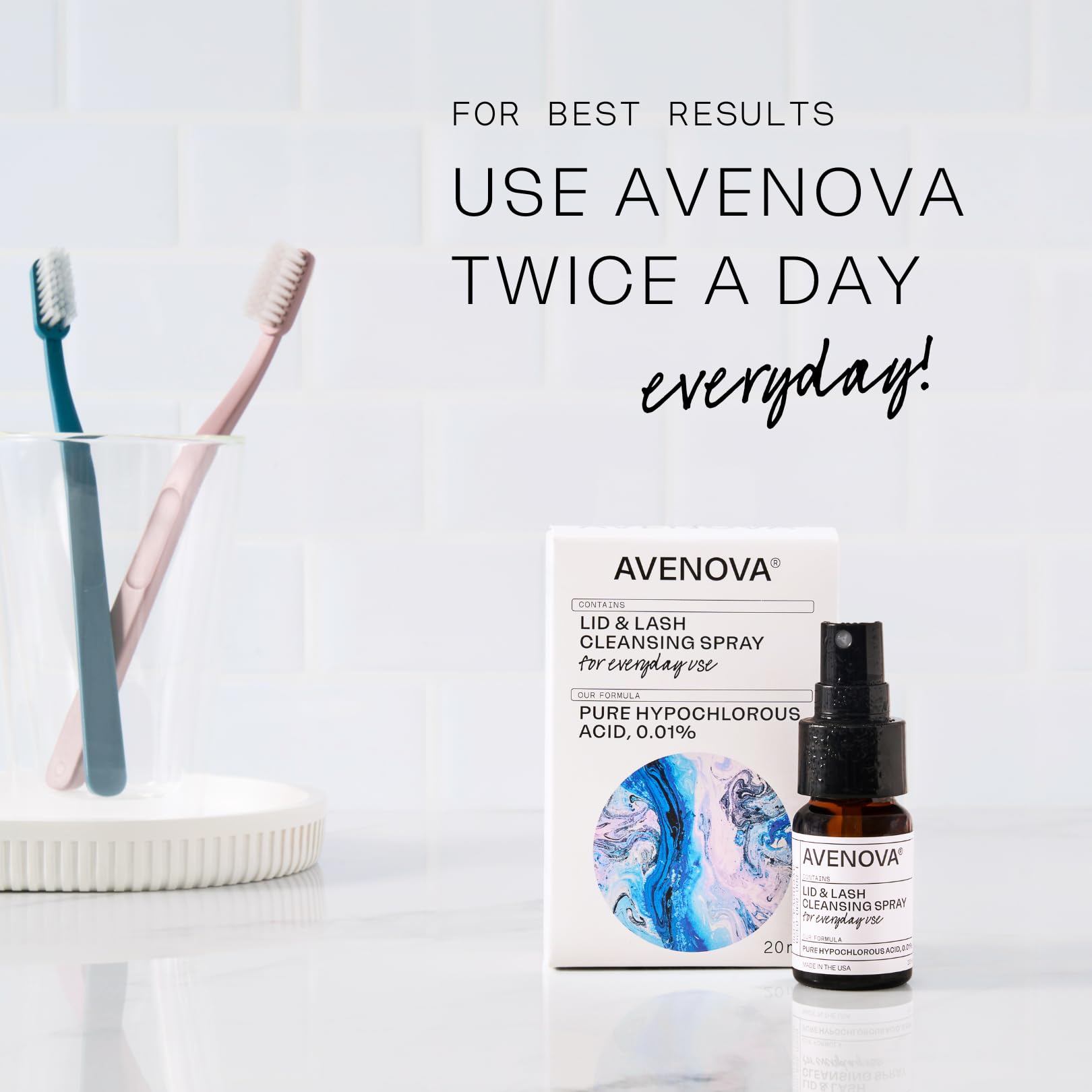 Avenova cuidado pestanas extensiones, evita acumulacion de aceites