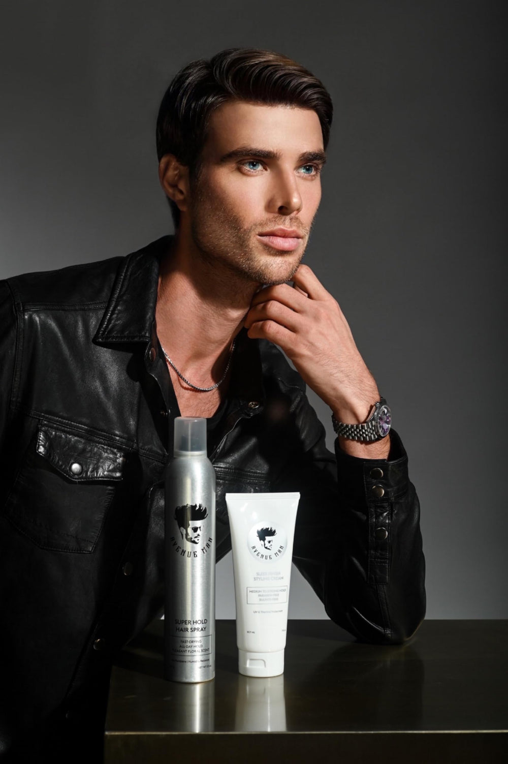 Avenue Man control de frizz para cabello bien definido.