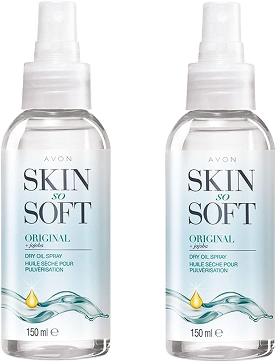 AVON SKIN SO SOFT Original Dry Oil Spray, bote de 150 ml, ideal para hidratacion suave.