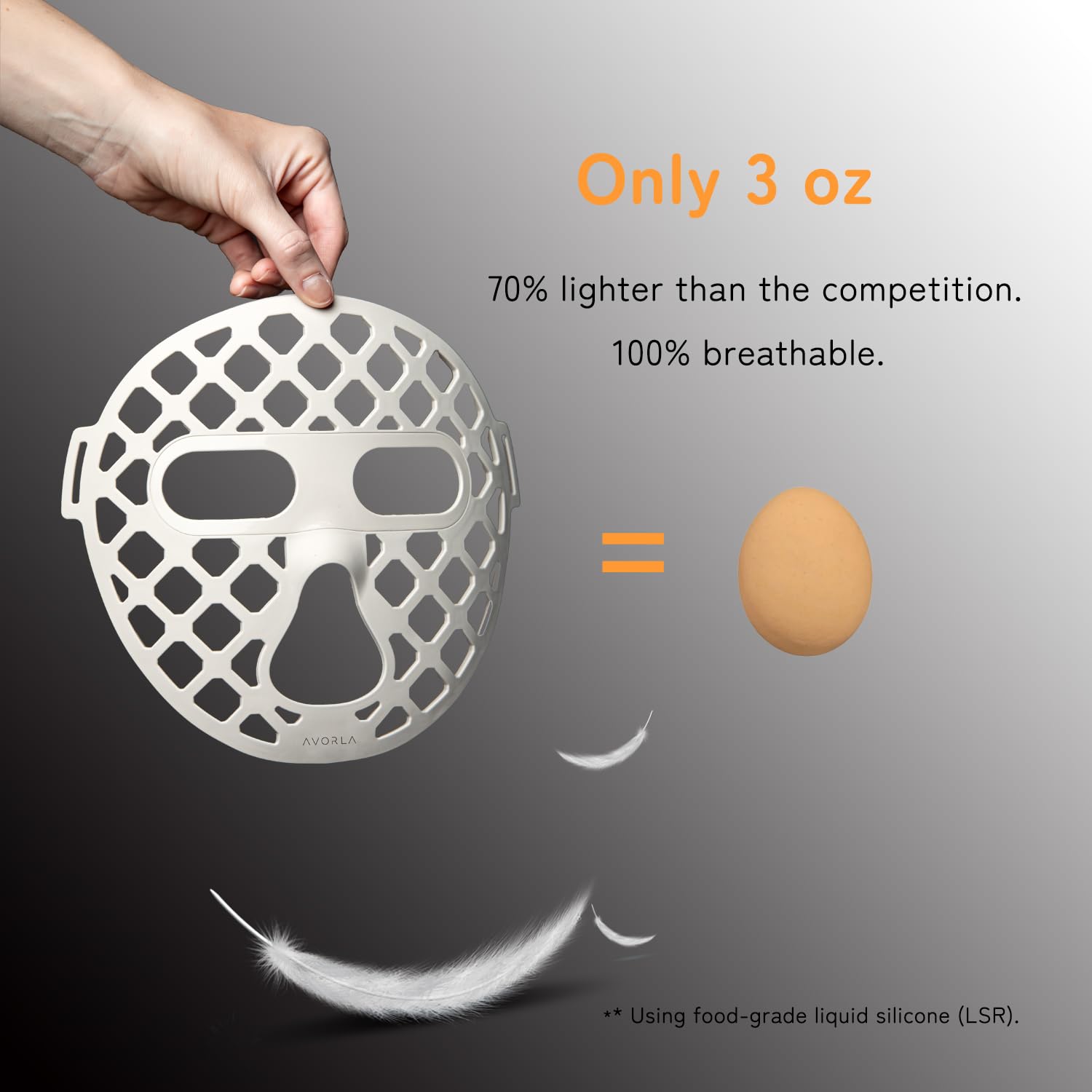Avorla Beauty LED Mask con luz azul para cuidado de zonas con acné.