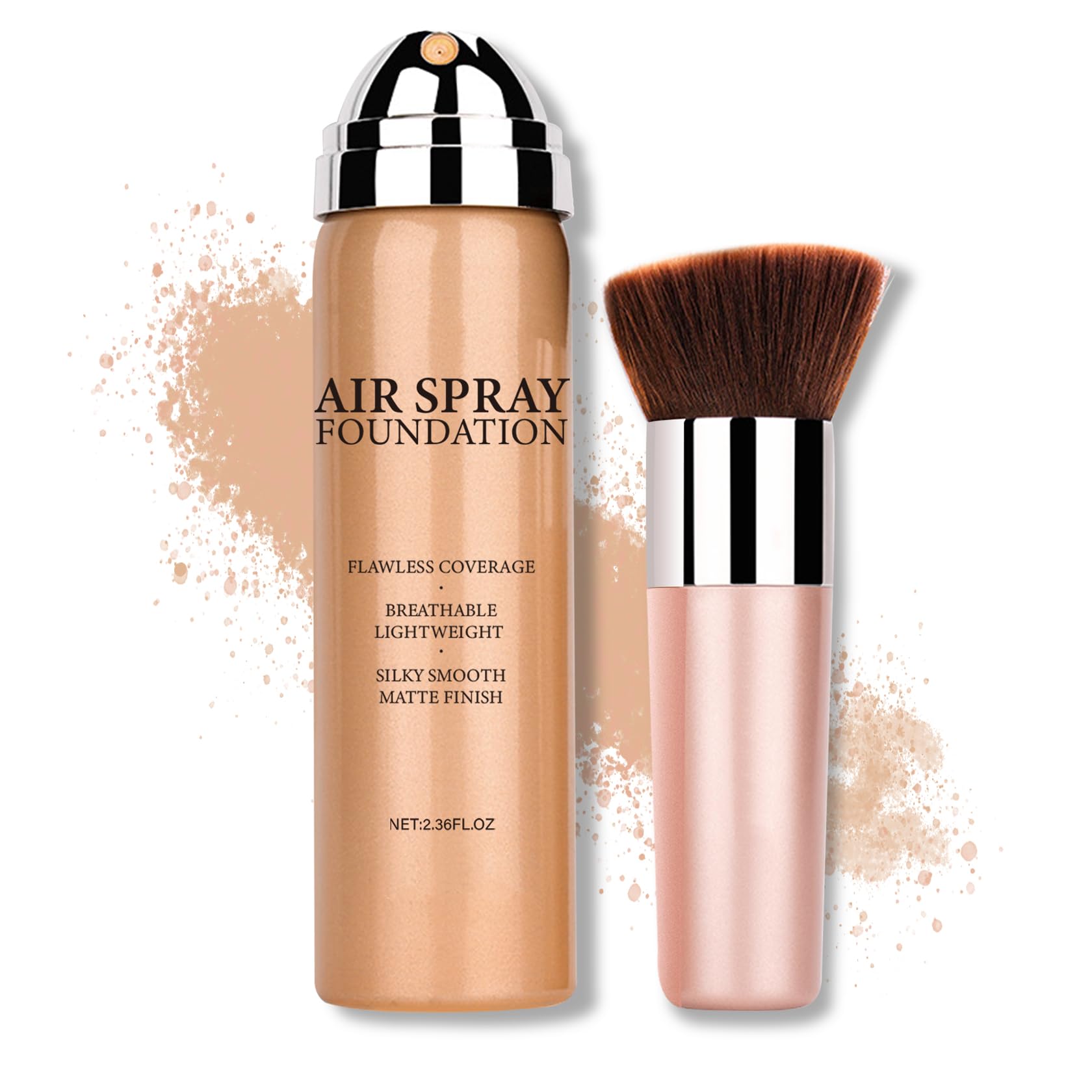AWCCXMYM Flawless AirBrush, botella de base con cobertura alta para tono uniforme.