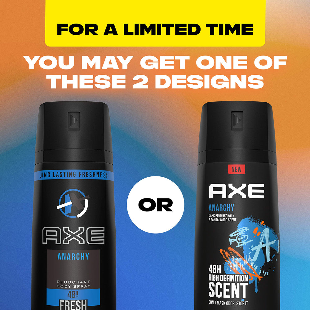 AXE Anarchy desodorante corporal para hombre: sensación fresca todo el día