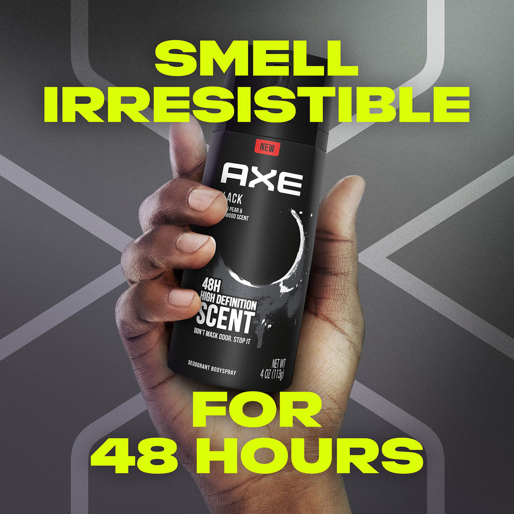 Aplicación rápida del spray AXE Black.
