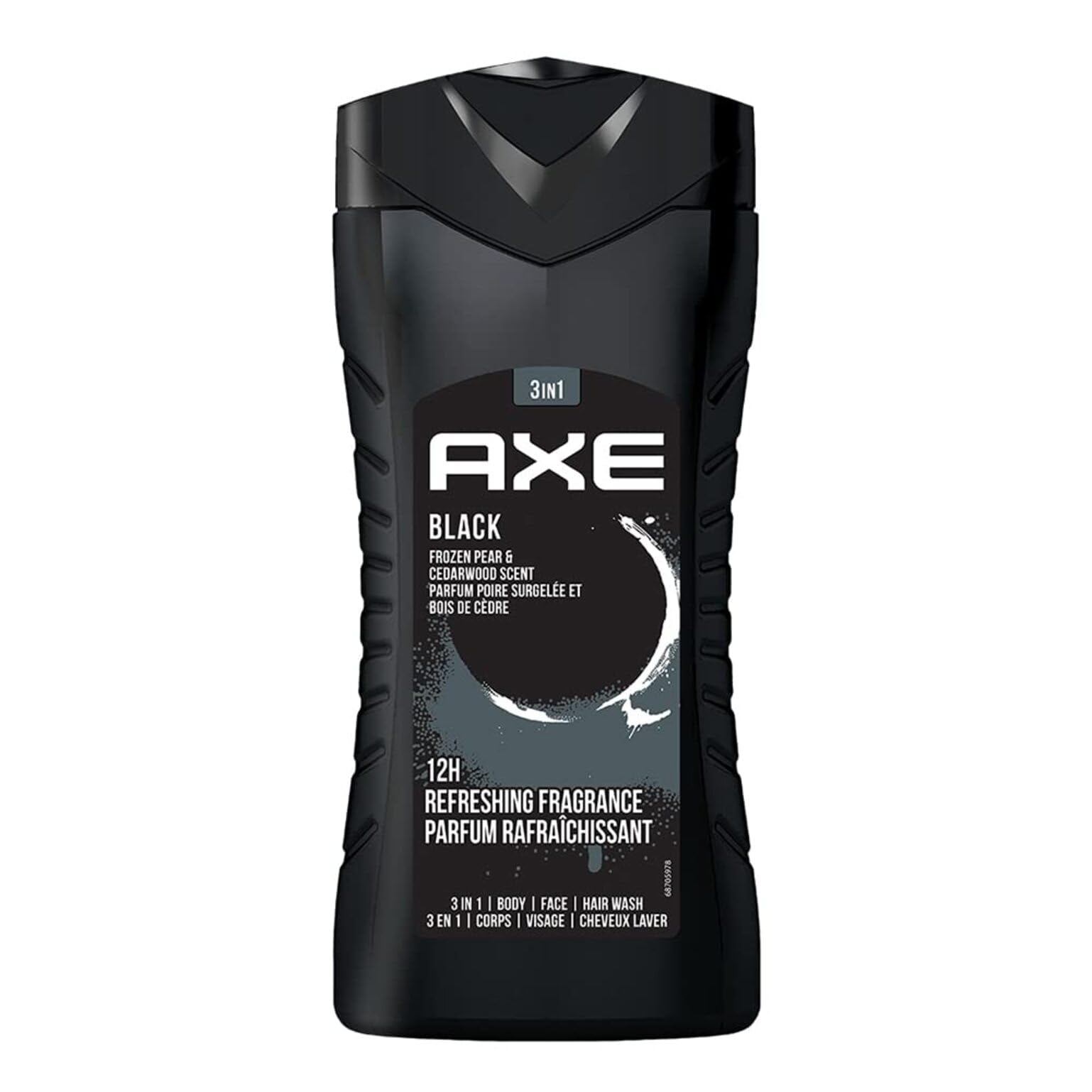 AXE Black botella 3en1 para cuerpo, cara y cabello, fragancia versátil