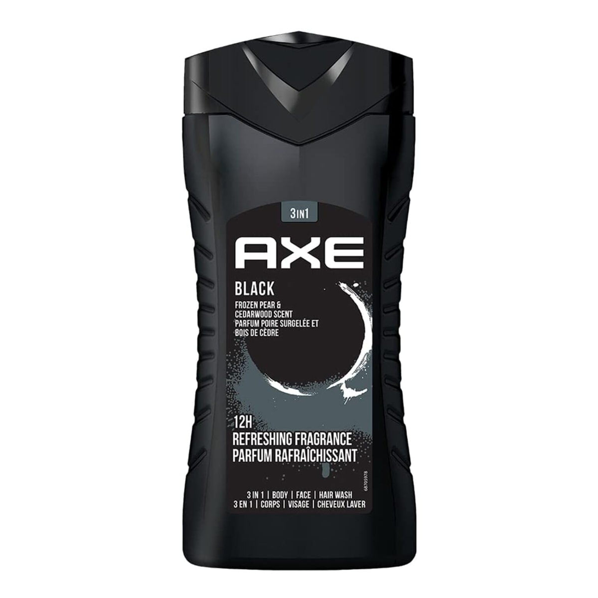 AXE Black botella 3en1 para cuerpo, cara y cabello, fragancia versátil