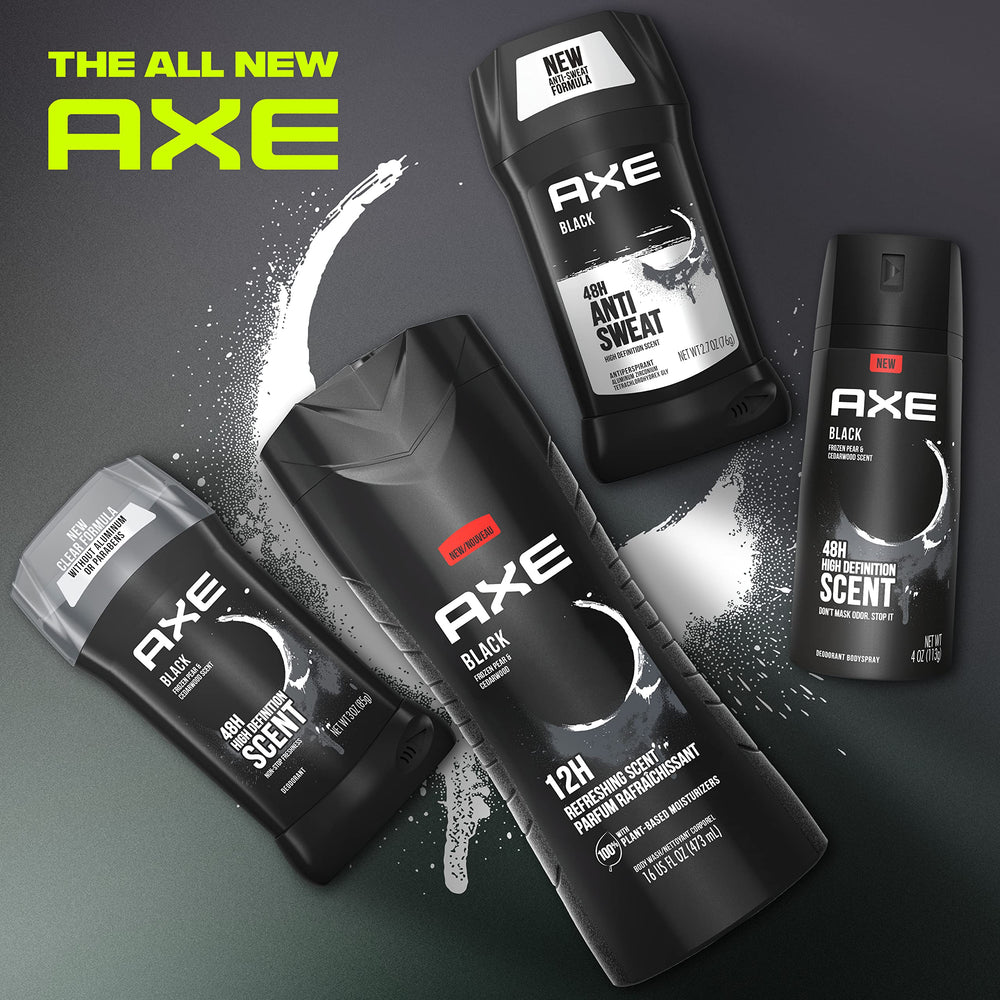 Protección duradera del olor con AXE Black.